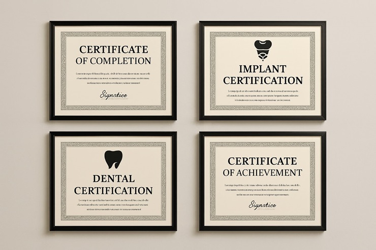 Qualifications and Certifications of a dentist
