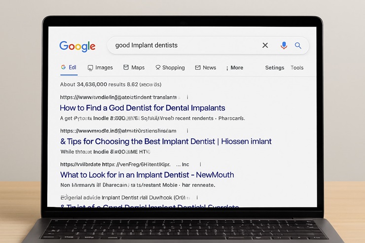 Online Research for the best implant dentist